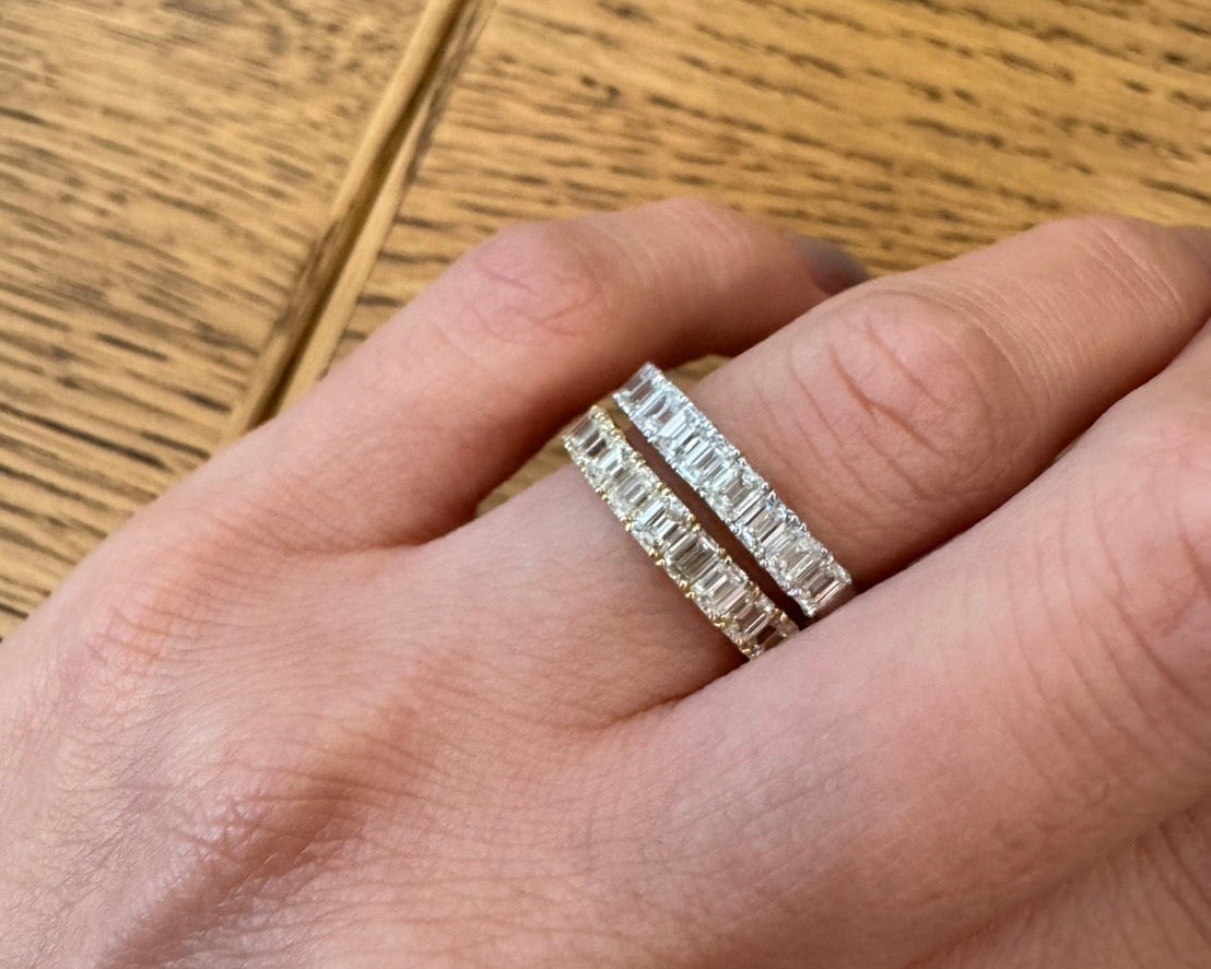 エメラルドカットハーフエタニティ1.0ct　　　