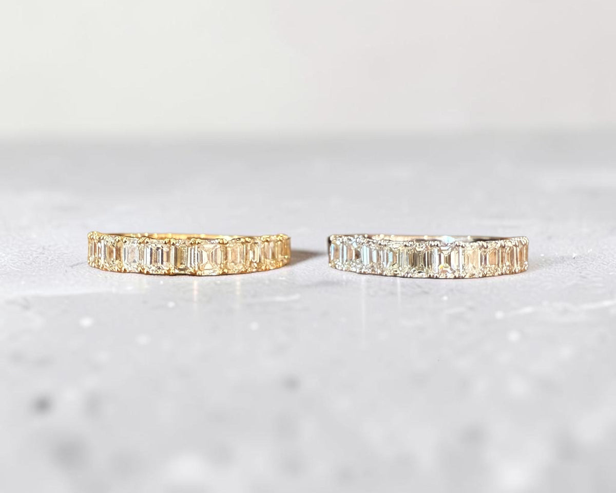 エメラルドカットハーフエタニティ1.0ct　　　