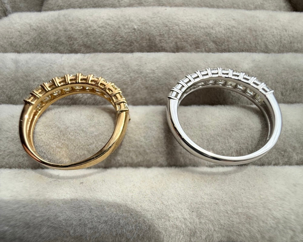 エメラルドカットハーフエタニティ1.0ct　　　