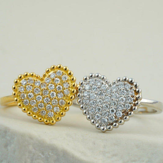 lady heart ring - cuddle - jewelrylady heart ring